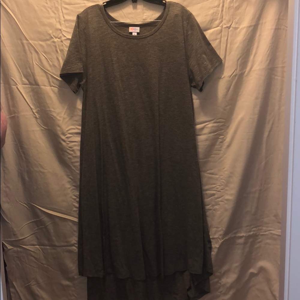 Lularoe Gray Micro-stripped Carly